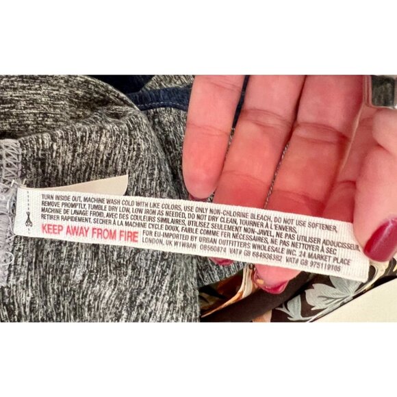 Free people fp movement Boro colorblock Blue Gray leggings - Size L - Picture 3 of 7